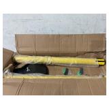 2PCS Yellow Crowd Control Posts with Retractable Belt - "Caution - Do Not Enter", 11