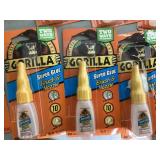LOT OF 51 Gorilla Clear Super Glue Brush and Nozzle, 10 Gram Bottle