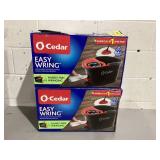 LOT OF 2 O-Cedar EasyWring Spin Mop & Bucket System