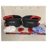 LOT OF 2 O-Cedar Spin Mop & Bucket System