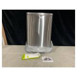 EKO Madison Brushed Stainless 50 Liter/13.2 Gallon Step Trash Can with Inner Liner