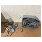Sunbeam King Blanket Grey Microplush, 12 Heat Settings, 12-Hour Auto Shut-Off, Electric Heated Blanket with Controller, 90" x 100"