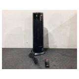 Lasko 22" 1500W Oscillating Ceramic Tower Space Heater with Remote, Black