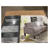 Better Homes & Gardens Porter Fabric Tufted Futon, Grey