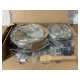 11PCS Blue Diamond, Blue Limited Edition Nonstick Ceramic Cookware Set