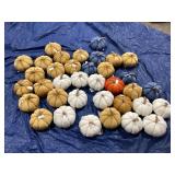 Miscellaneous LOT of Way to Celebrate 6" x 9"  Velvet Pumpkin Shaped Decorative Pillows