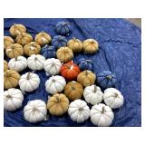 Miscellaneous LOT of Way to Celebrate 6" x 9"  Velvet Pumpkin Shaped Decorative Pillows