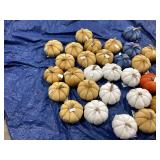 Miscellaneous LOT of Way to Celebrate 6" x 9"  Velvet Pumpkin Shaped Decorative Pillows