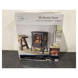 Mainstays 2-Setting 3D Electric Stove Heater with Life-like Flame