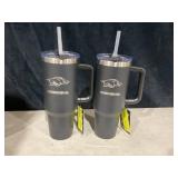 LOT OF 6 Arkansas Razorbacks The Memory Company Personalized Black 46oz. Colossal Tumbler