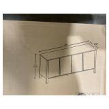 Mainstays 4-Door TV Console for TVs up to 65, Canyon Walnut Finish