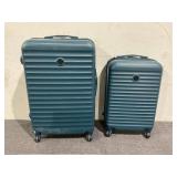 Protege 2 Piece Hard Side Luggage Set with Wheels, Suitcase & Carry On Luggage Bag