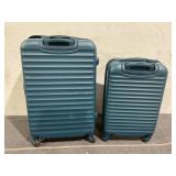 Protege 2 Piece Hard Side Luggage Set with Wheels, Suitcase & Carry On Luggage Bag