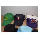 Assorted Hats -John Deere, MN Vikings, MN Twins