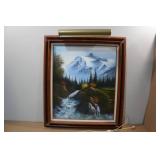 Framed Canvas Picture with Light