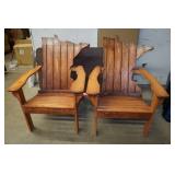 *2* Wood Adirondack Chairs - State of Minnesota Back Rest