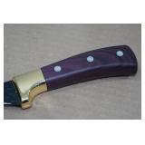 Hammered Carbon Knife with Sheath