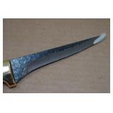Hammered Carbon Knife with Sheath
