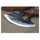 Rolled Carbon Steel Finger Hole Hunting Knife