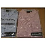 *3* Burnside Ladies Woven Texture Button-Up Shirts -Medium