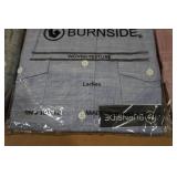 *3* Burnside Ladies Woven Texture Button-Up Shirts -Medium