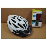 Bell Bike Helmet with Lazer Shark USB Tail Light