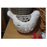 Assorted Home Décor -Wicker Baskets, Trays, Garbage Bin