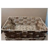 Assorted Home Décor -Wicker Baskets, Trays, Garbage Bin