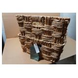 Assorted Home Décor -Wicker Baskets, Trays, Garbage Bin