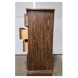 Vintage Wooden 5-Drawer Chest of Drawers with Intricate Design