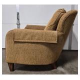 Used Accent Chair in Brown Fabric Upholstery