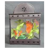 Decorative Butterfly Display Lantern and Adjustable Table Lamp