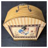 Set of 2 Decorative Chicken Storage Boxes - Wooden and Hard Case