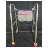 Lightweight Adjustable Walker with Floral Bag and Tennis Balls