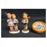 Collection of Hummel Figurines and Musical Wall Decor