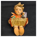 Two Goebel Figurines of Children Playing Musical Instruments - Vintage Collectibles
