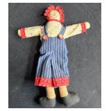 Vintage Set of 4 Handmade Rag Dolls and Decorative Figurines