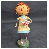 Vintage Set of 4 Handmade Rag Dolls and Decorative Figurines