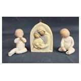 Willow Tree Holy Family Figurine Set with Two Children Figures