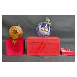 Collection of Holiday Ornaments and Decorative Pieces - Includes 2000 Glass Ornament, 2023 Crystal Ornament, and More