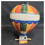 Louisville Stoneware Decorative Ceramic Hot Air Balloon Figurine with Colorful Design