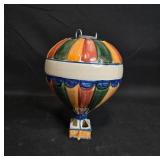 Louisville Stoneware Decorative Ceramic Hot Air Balloon Figurine with Colorful Design