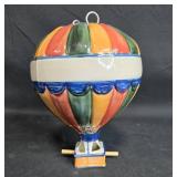 Louisville Stoneware Decorative Ceramic Hot Air Balloon Figurine with Colorful Design