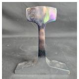 Set of 2 Vintage Metal Bookends with Unique Color Patterns