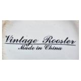 Collection of Vintage Rooster-themed Dishware and Decorative Bowls