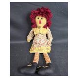 Set of 2 Handmade Rag Dolls - Country Style Decor