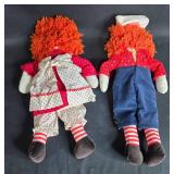Pair of Vintage Raggedy Ann and Andy Dolls