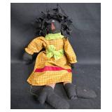 Collection of 3 Vintage Folk Art Dolls and Bunny Decor