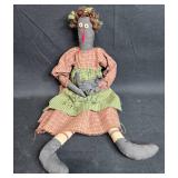 Set of 2 Handmade Primitive Dolls with Unique Designs