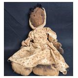 Collection of 3 Vintage Handmade Cloth Dolls